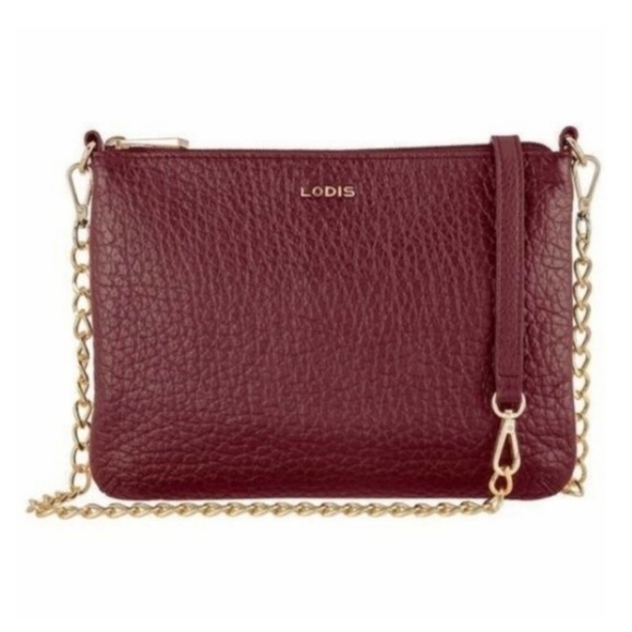 Lodis Emily 5 in 1 Convertible CrossbodyWine Color Handbag Leather - Picture 1 of 6